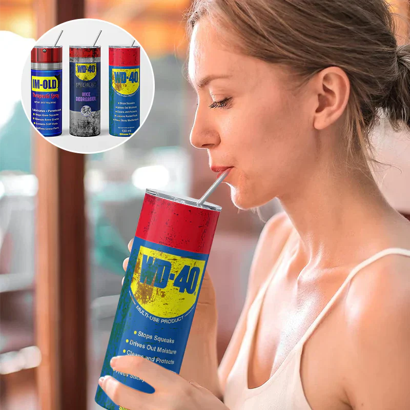 DirtyTumbler - Rostfritt Stål WD-40 Inspirerad Smutsig Tumbler